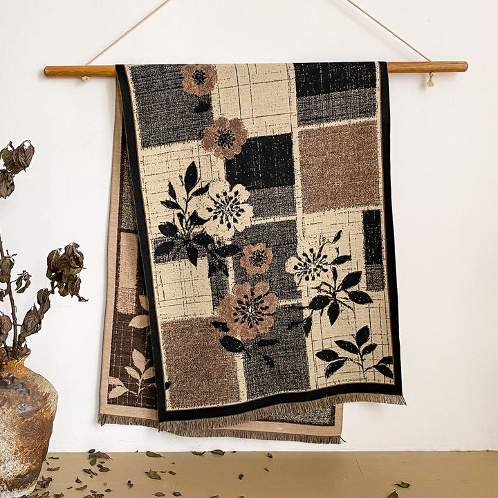 Damen-Schal mit Blumenmuster und Fransen - Stil Nr. 10 - image 10