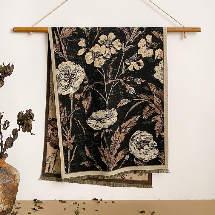 Damen-Schal mit Blumenmuster und Fransen - Stil Nr. 2 - image 2