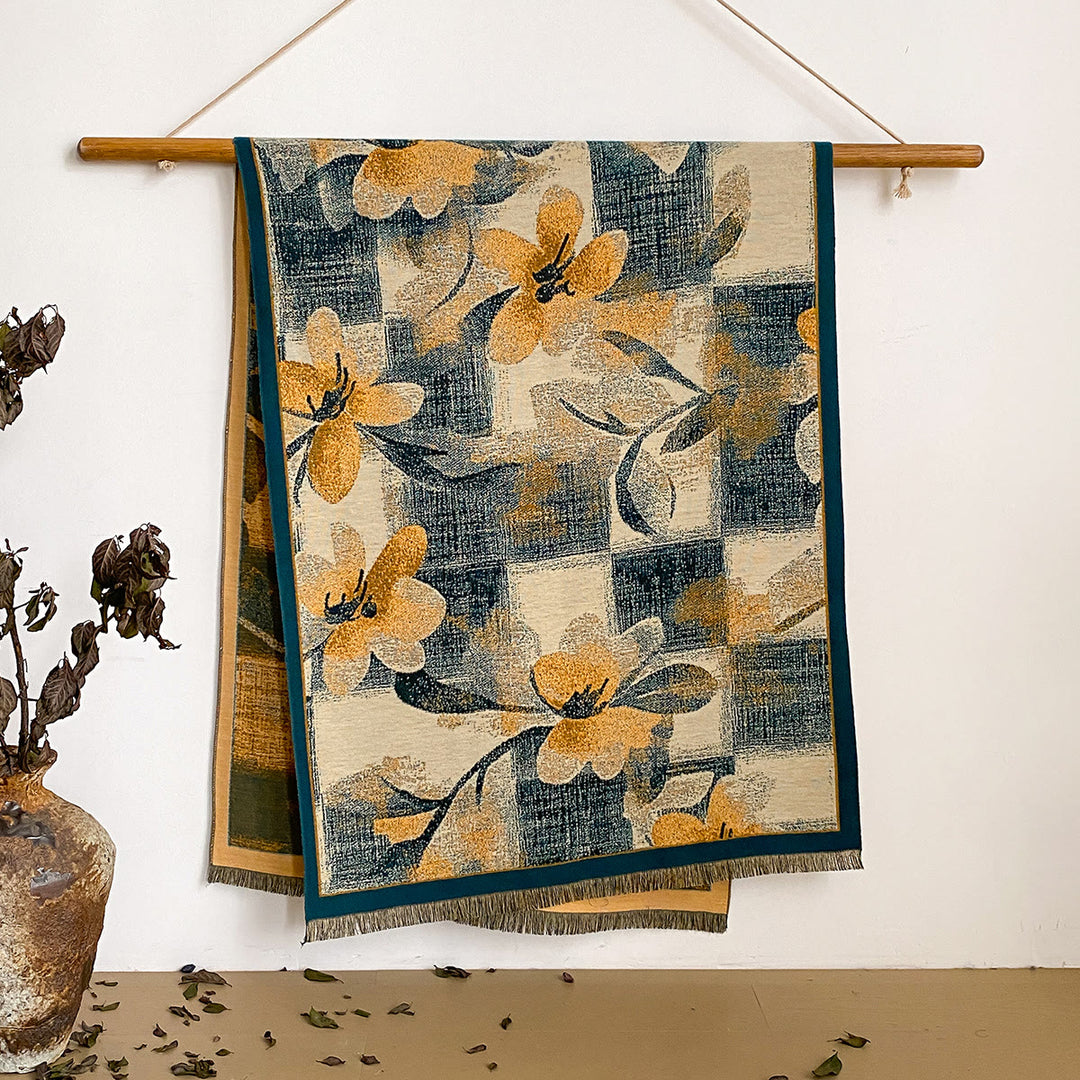 Damen-Schal mit Blumenmuster und Fransen - Stil Nr. 14 - image 14