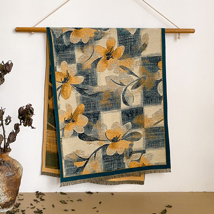 Damen-Schal mit Blumenmuster und Fransen - Stil Nr. 14 - image 14