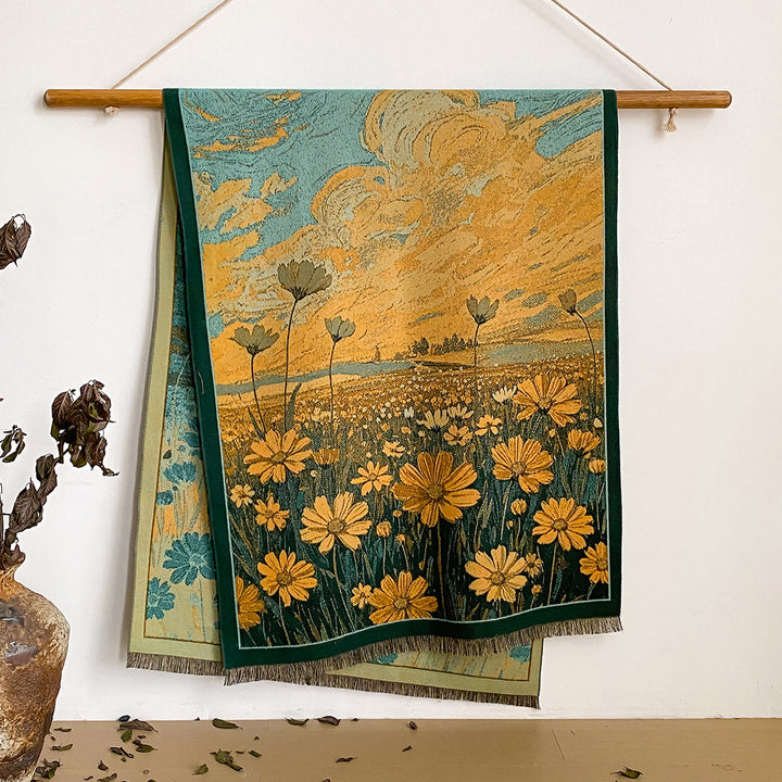 Damen-Schal mit Blumenmuster und Fransen - Stil Nr. 24 - image 24