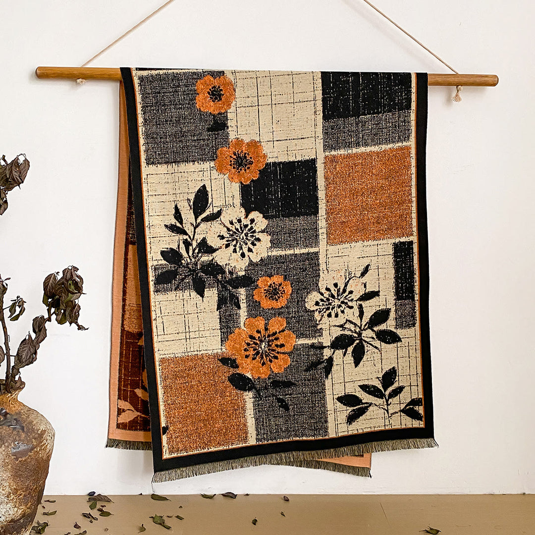 Damen-Schal mit Blumenmuster und Fransen - Stil Nr. 12 - image 12