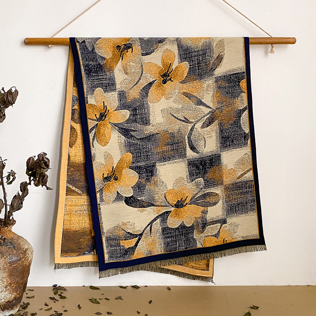 Damen-Schal mit Blumenmuster und Fransen - Stil Nr. 13 - image 13