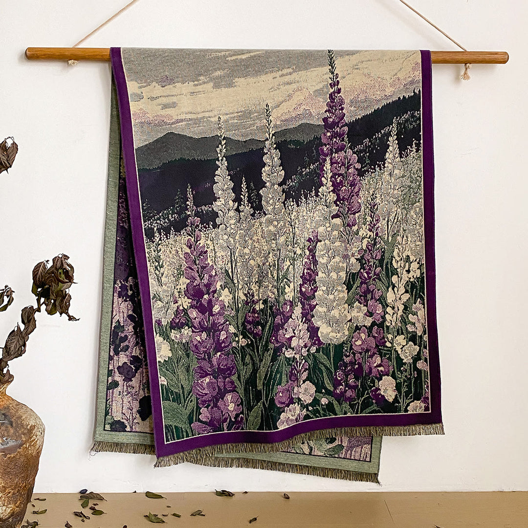 Damen-Schal mit Blumenmuster und Fransen - Stil Nr. 39 - image 39