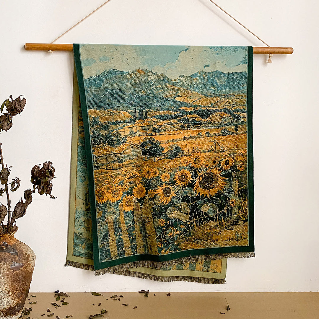 Damen-Schal mit Blumenmuster und Fransen - Stil Nr. 41 - image 41