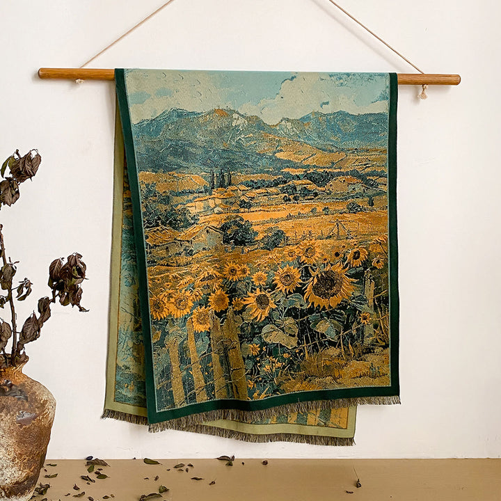 Damen-Schal mit Blumenmuster und Fransen - Stil Nr. 41 - image 41