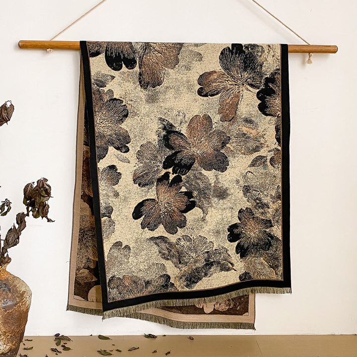 Damen-Schal mit Blumenmuster und Fransen - Stil Nr. 42 - image 42