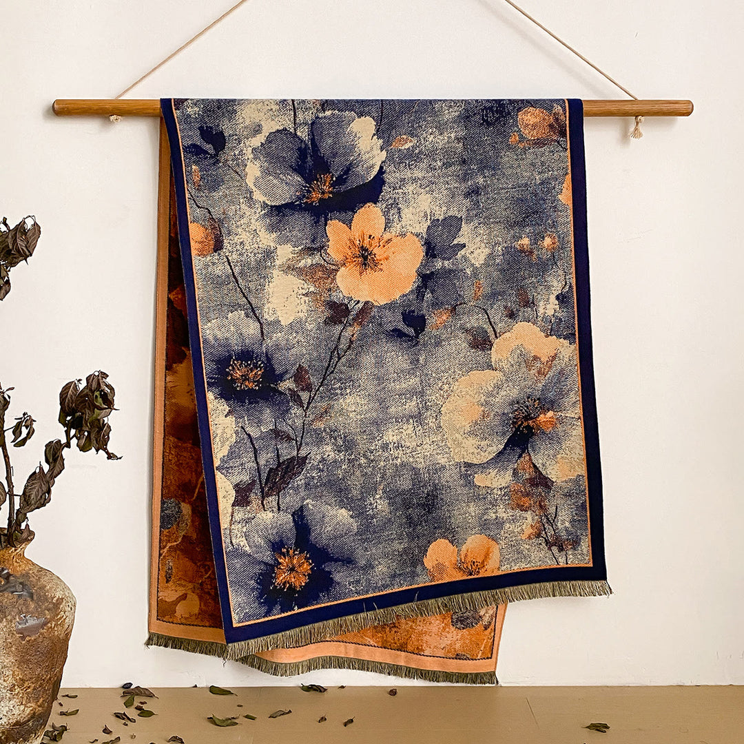 Damen-Schal mit Blumenmuster und Fransen - Stil Nr. 33 - image 33