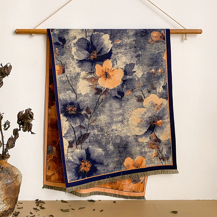 Damen-Schal mit Blumenmuster und Fransen - Stil Nr. 33 - image 33