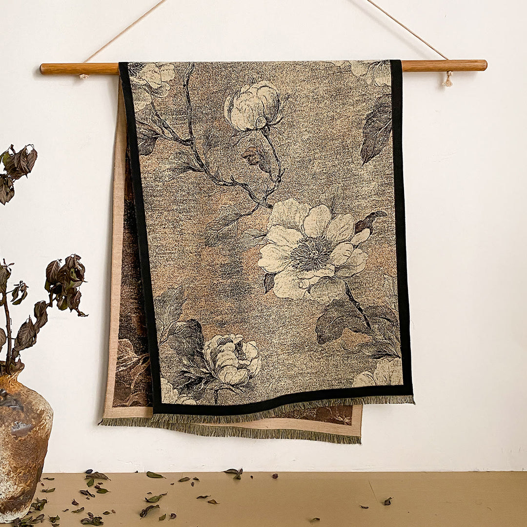 Damen-Schal mit Blumenmuster und Fransen - Stil Nr. 35 - image 35