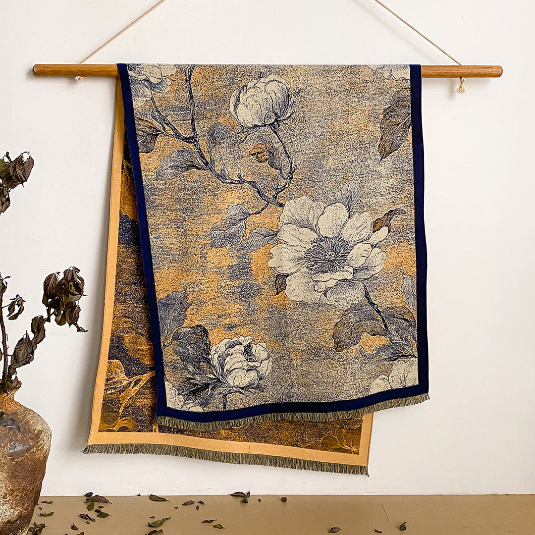 Damen-Schal mit Blumenmuster und Fransen - Stil Nr. 37 - image 37