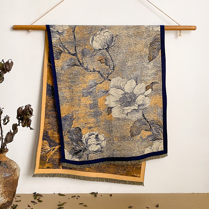 Damen-Schal mit Blumenmuster und Fransen - Stil Nr. 37 - image 37