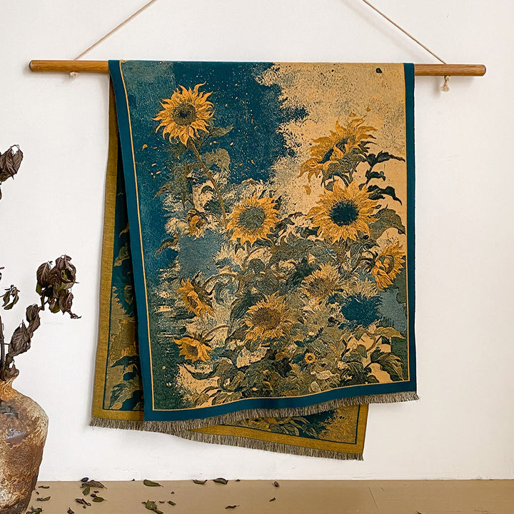 Damen-Schal mit Blumenmuster und Fransen - Stil Nr. 29 - image 29