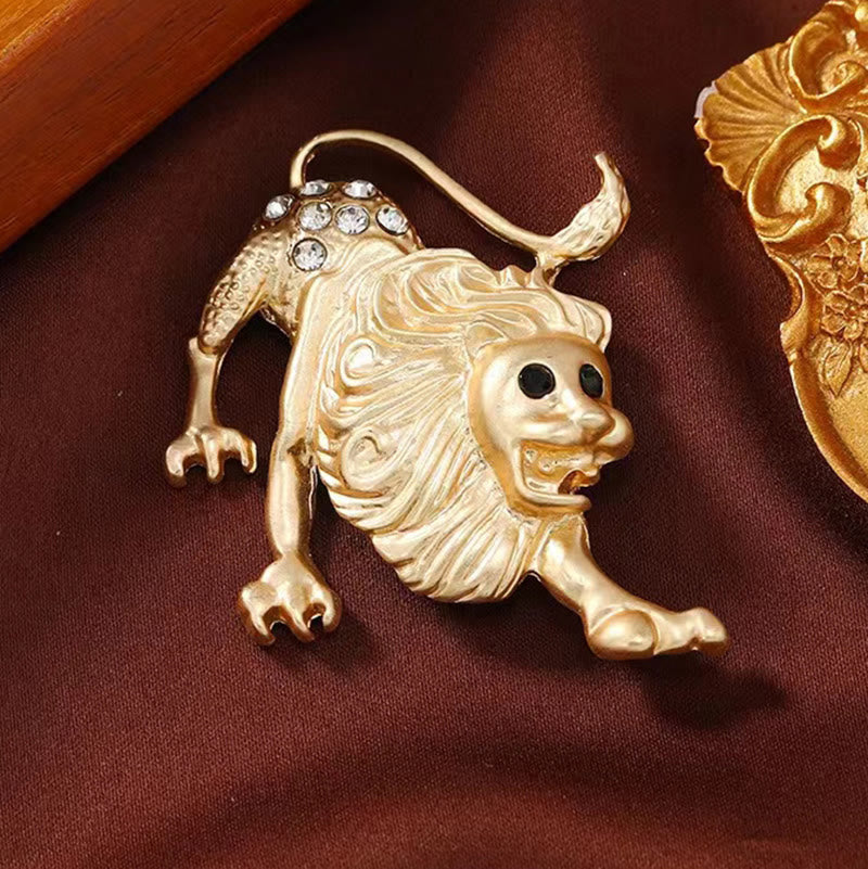 Goldbrosche mit Sternzeichen und Diamanten - image 10