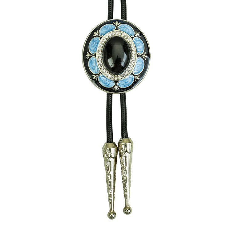 Vintage Bolo-Krawatte aus Onyx und Emaille - Stil Nr. 3 - image 4
