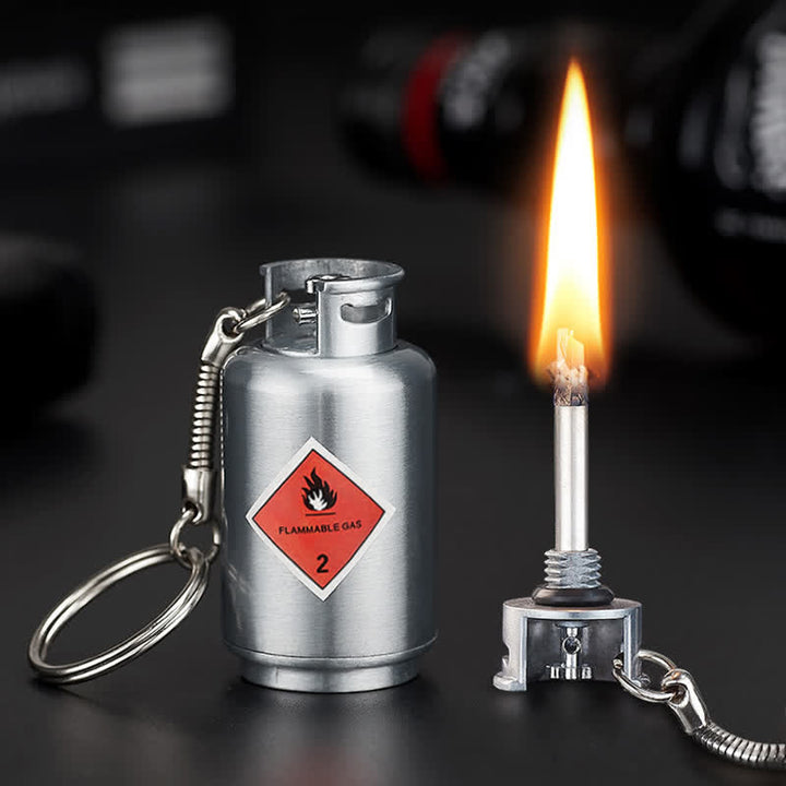 Gasflaschenlöscher, Streichholz, nachfüllbares Ölfeuerzeug - Gasflasche - Silber - image 0