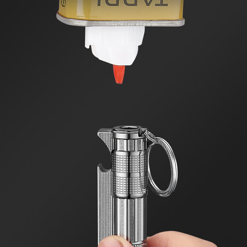 Multifunktionaler Flaschenöffner, Streichholz, nachfüllbares Ölfeuerzeug - image 7