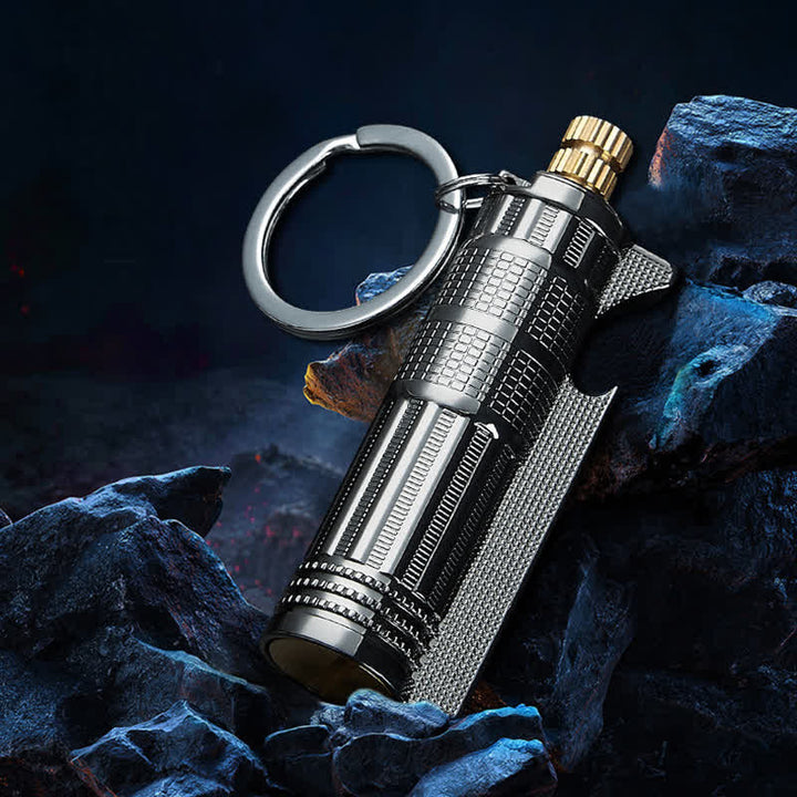 Multifunktionaler Flaschenöffner, Streichholz, nachfüllbares Ölfeuerzeug - image 2