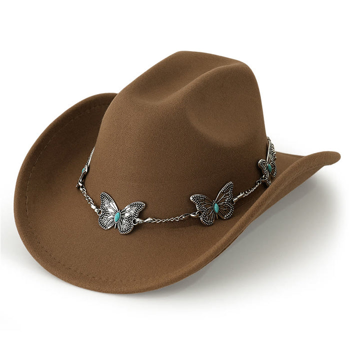 Herren-Cowboyhut mit Schmetterlingskettenbesatz - Kamel - M (22"-22 7/8") - image 18