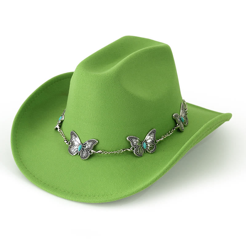 Herren-Cowboyhut mit Schmetterlingskettenbesatz - Grün - M (22"-22 7/8") - image 21
