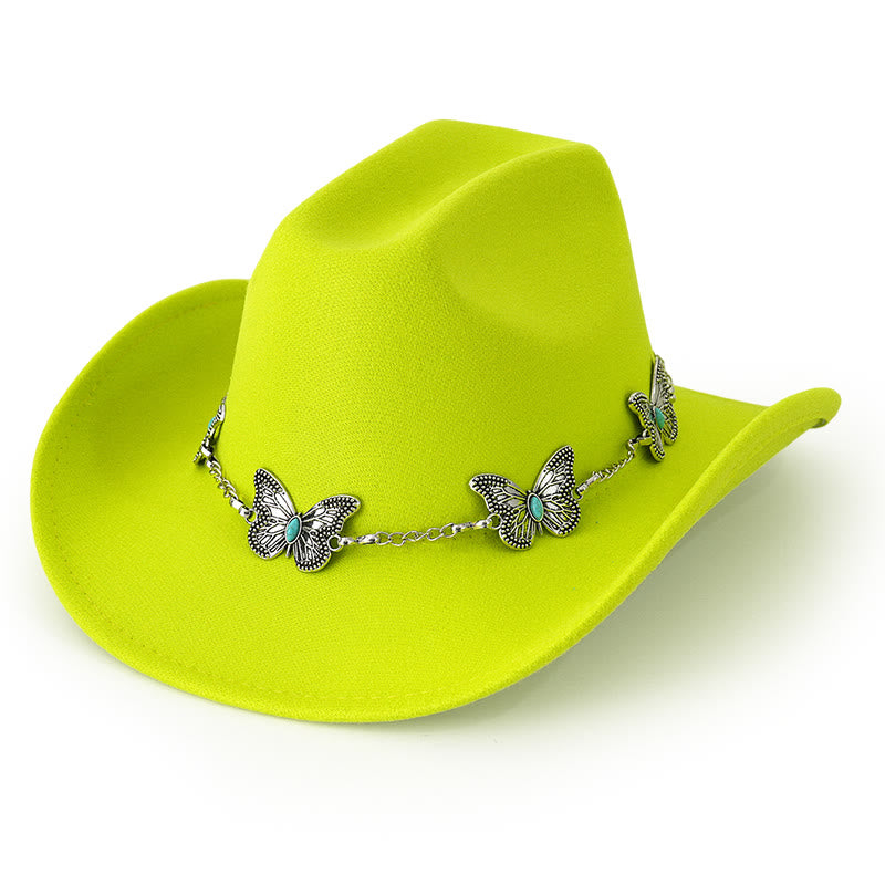 Herren-Cowboyhut mit Schmetterlingskettenbesatz - Gelb - M (22"-22 7/8") - image 20