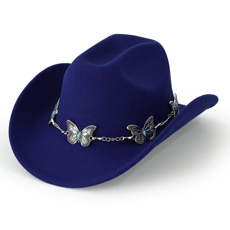 Herren-Cowboyhut mit Schmetterlingskettenbesatz - Königsblau - M (22"-22 7/8") - image 16