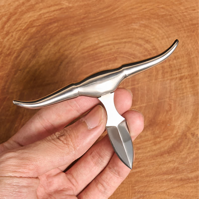 DIY-Gürtelschnalle mit verstecktem Messer und Anfangsbuchstaben, Longhorn-Anhänger-Set - image 9