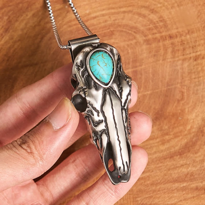 DIY-Set mit versteckter Messerschnalle, Initialen und türkisfarbenem Stieranhänger - image 5