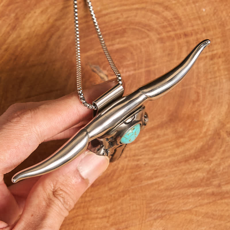 DIY-Set mit versteckter Messerschnalle, Initialen und türkisfarbenem Stieranhänger - image 4