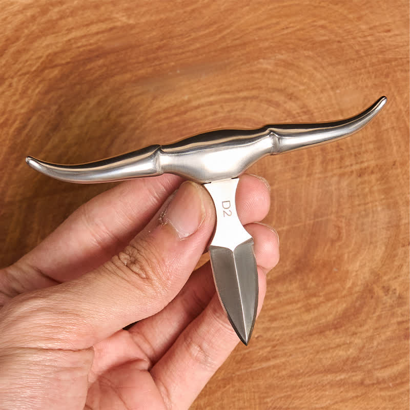 DIY-Set mit versteckter Messerschnalle, Initialen und türkisfarbenem Stieranhänger - image 6