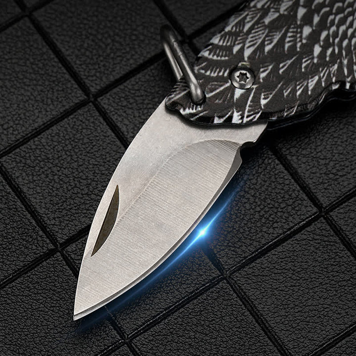 Mini-EDC-Werkzeug Adler Verstecktes Klappmesser Anhänger Halskette - image 7