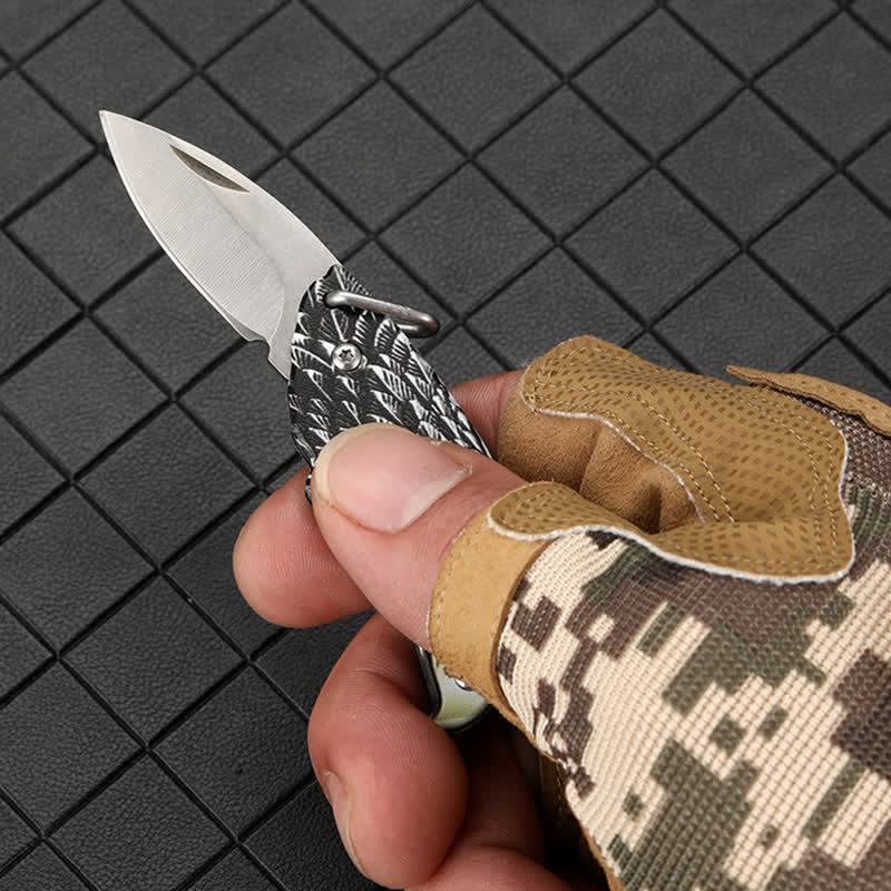 Mini-EDC-Werkzeug Adler Verstecktes Klappmesser Anhänger Halskette - image 4