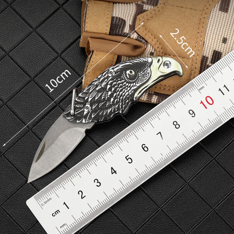 Mini-EDC-Werkzeug Adler Verstecktes Klappmesser Anhänger Halskette - image 9