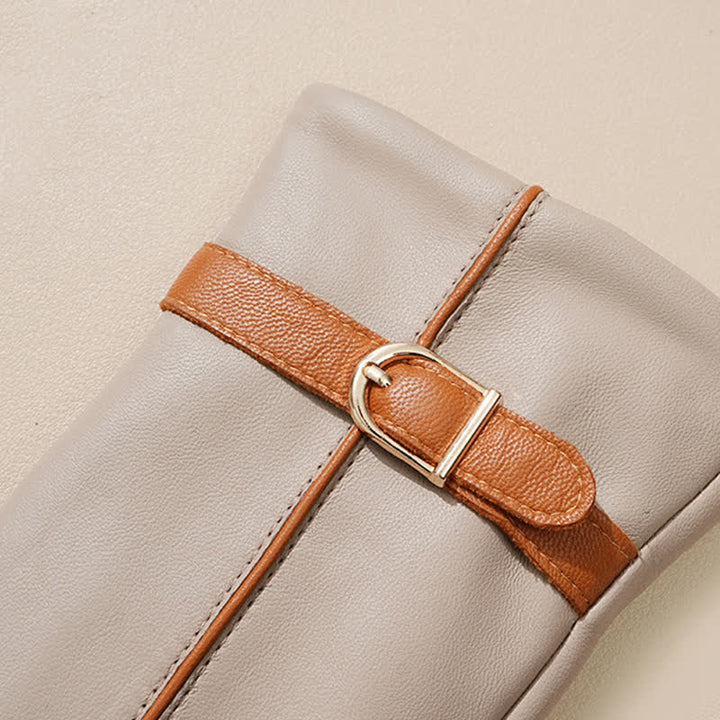 Damenhandschuhe aus echtem Schaffell in Kontrastfarbe - image 4