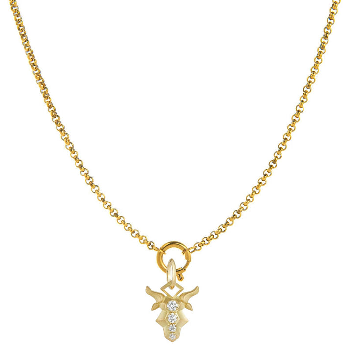 Diamantbesetzte Halskette mit Sternzeichen-Symbol - Steinbock - image 10