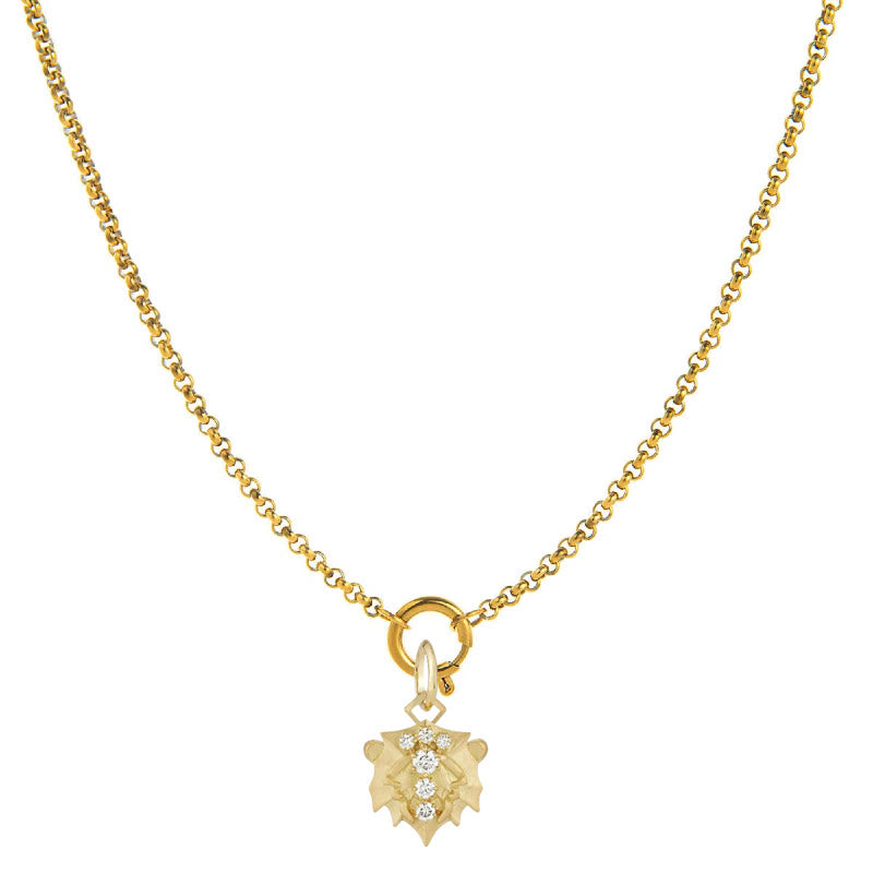 Diamantbesetzte Halskette mit Sternzeichen-Symbol - Löwe - image 5