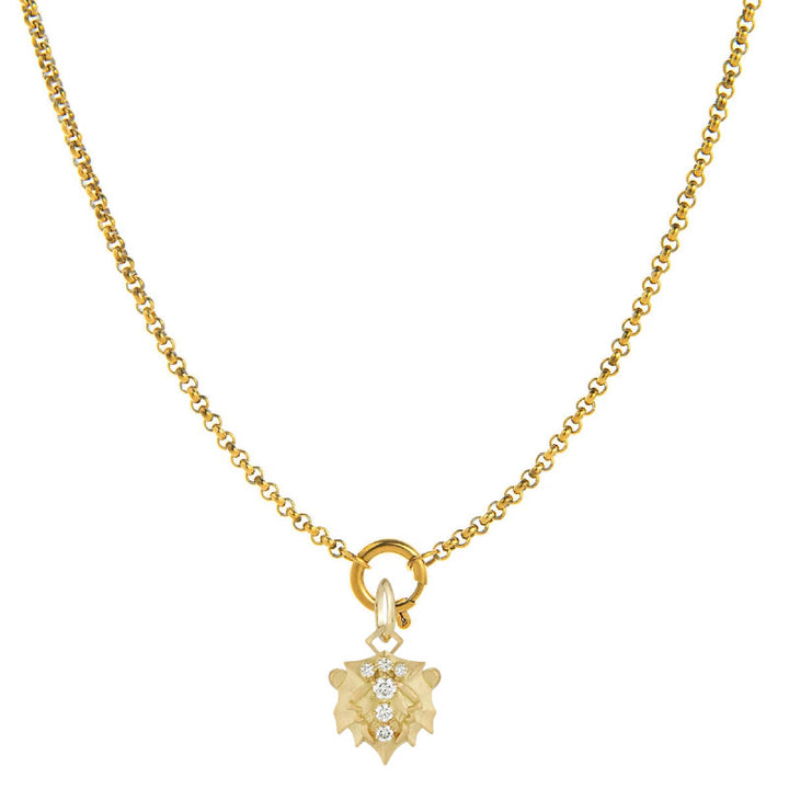 Diamantbesetzte Halskette mit Sternzeichen-Symbol - Löwe - image 5