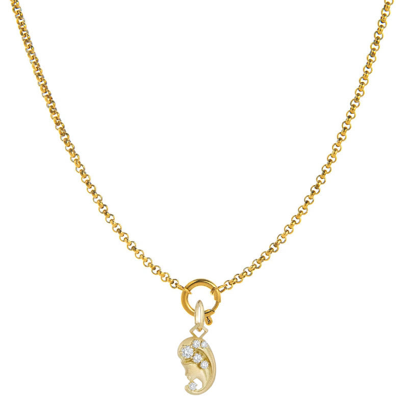 Diamantbesetzte Halskette mit Sternzeichen-Symbol - Jungfrau - image 6