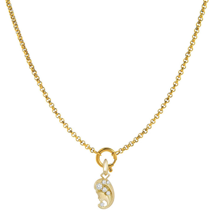 Diamantbesetzte Halskette mit Sternzeichen-Symbol - Jungfrau - image 6