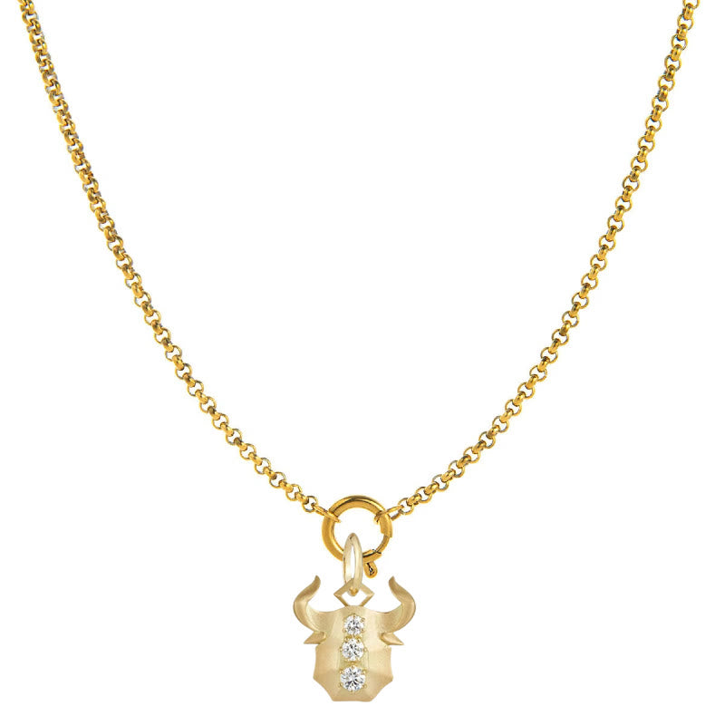 Diamantbesetzte Halskette mit Sternzeichen-Symbol - Stier - image 2