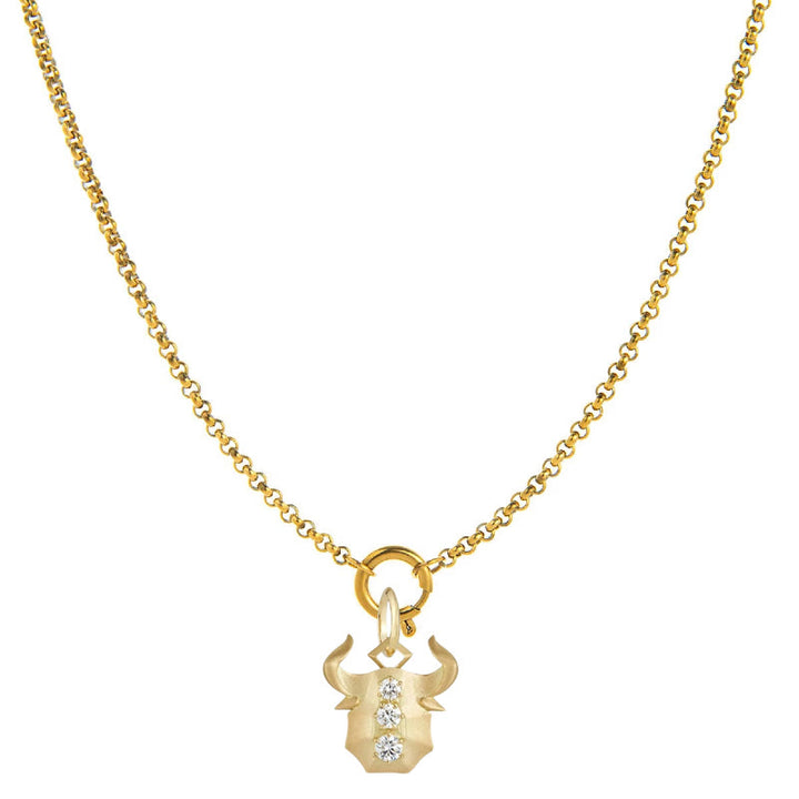 Diamantbesetzte Halskette mit Sternzeichen-Symbol - Stier - image 2