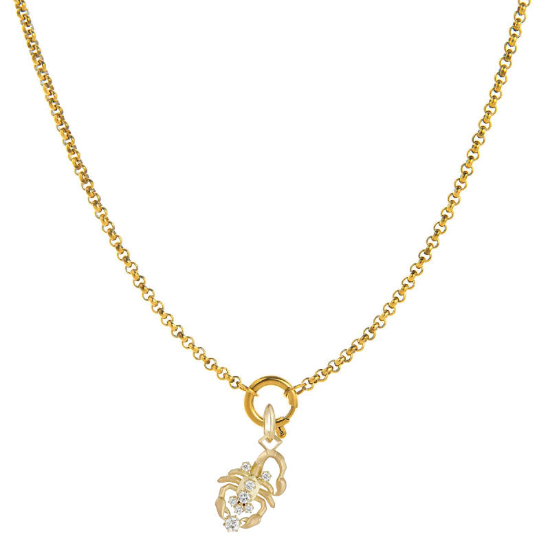 Diamantbesetzte Halskette mit Sternzeichen-Symbol - Skorpion - image 8