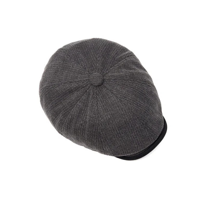 Winterliche Retro-Strickmütze mit kontrastierender Krempe für Herren - image 1