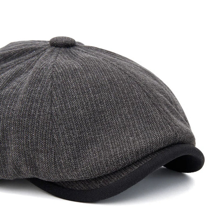Winterliche Retro-Strickmütze mit kontrastierender Krempe für Herren - image 3