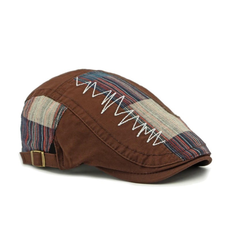 Bunte Retro-Patchwork-Wintermütze für Herren - image 2