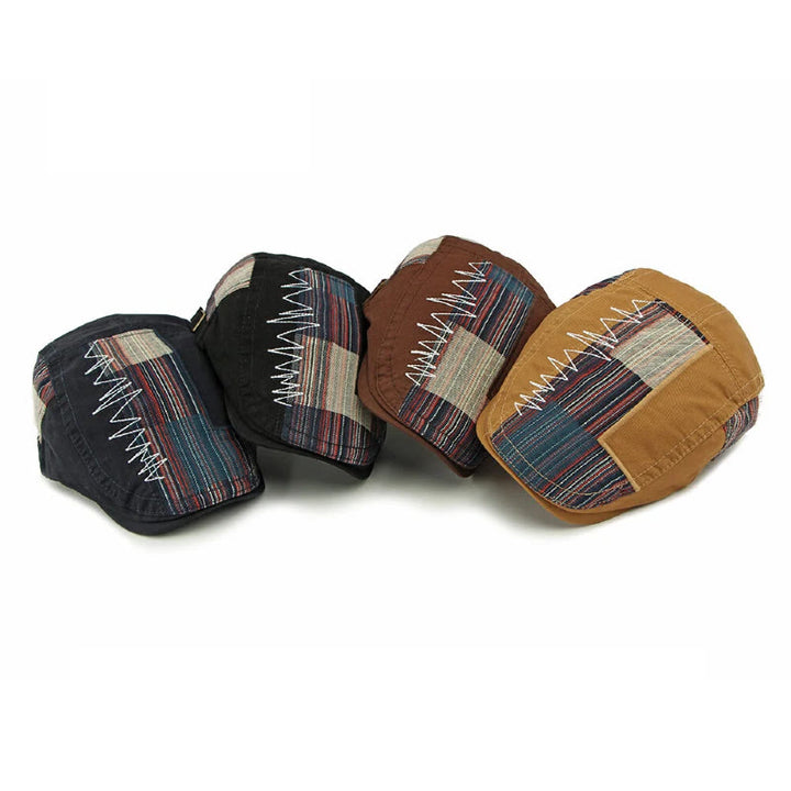 Bunte Retro-Patchwork-Wintermütze für Herren - image 7