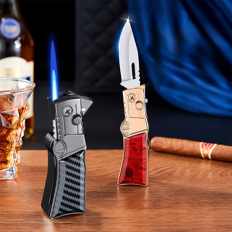 2-in-1 tragbares multifunktionales Klappmesser-Feuerzeug - image 1