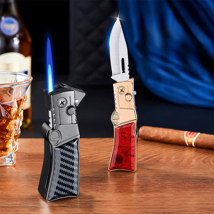 2-in-1 tragbares multifunktionales Klappmesser-Feuerzeug - image 1