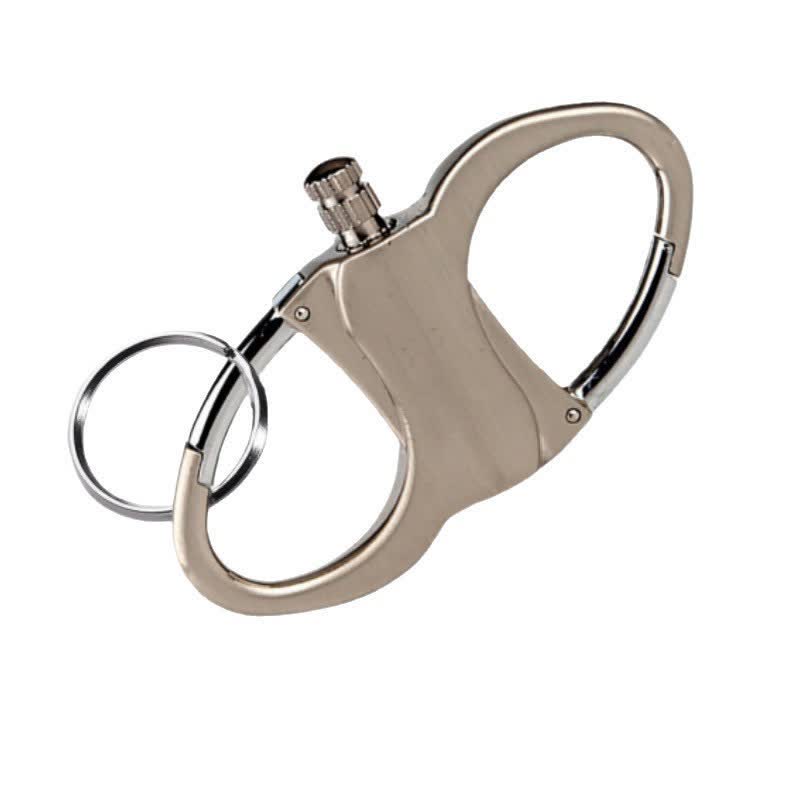 Doppelring-Schlüsselanhänger, Streichholz, wiederverwendbares Petroleumfeuerzeug - Silber - image 10