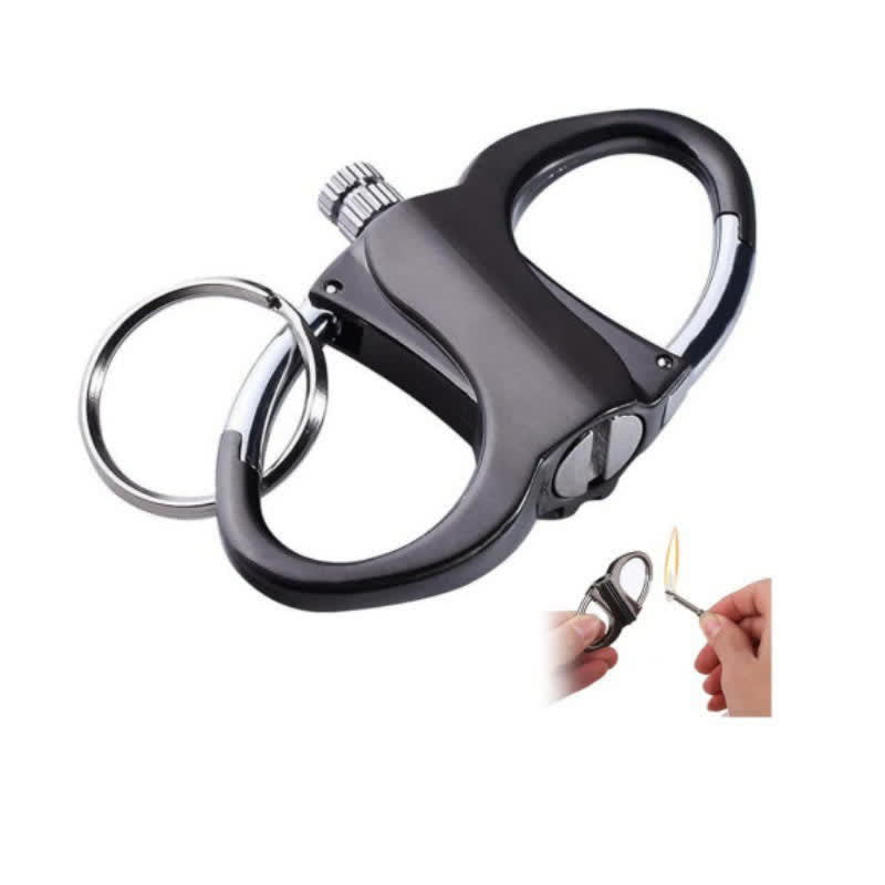 Doppelring-Schlüsselanhänger, Streichholz, wiederverwendbares Petroleumfeuerzeug - image 4